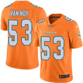 Wholesale Cheap Nike Dolphins #53 Kyle Van Noy Orange Men\'s Stitched NFL Limited Rush Jersey