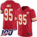 Wholesale Cheap Nike Chiefs #95 Chris Jones Red Team Color Men's Stitched NFL 100th Season Vapor Limited Jersey