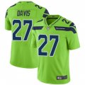 Wholesale Cheap Nike Seahawks #27 Mike Davis Green Men's Stitched NFL Limited Rush Jersey