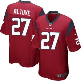 Wholesale Cheap Nike Texans #27 Jose Altuve Red Alternate Youth Stitched NFL Elite Jersey