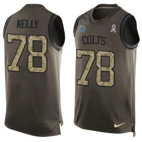 Wholesale Cheap Nike Colts #78 Ryan Kelly Green Men\'s Stitched NFL Limited Salute To Service Tank Top Jersey