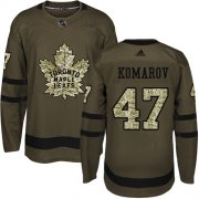 Wholesale Cheap Adidas Maple Leafs #47 Leo Komarov Green Salute to Service Stitched NHL Jersey