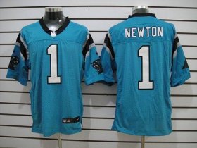 Wholesale Cheap Nike Panthers #1 Cam Newton Blue Alternate Men\'s Stitched NFL Elite Jersey