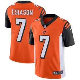 Wholesale Cheap Nike Bengals #7 Boomer Esiason Orange Alternate Men\'s Stitched NFL Vapor Untouchable Limited Jersey