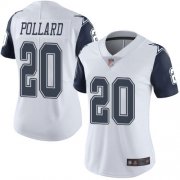 Wholesale Cheap Women's Dallas Cowboys #20 Tony Pollard White Limited Rush Jersey