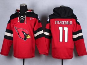 Wholesale Cheap Nike Cardinals #11 Larry Fitzgerald Red Player Pullover NFL Hoodie