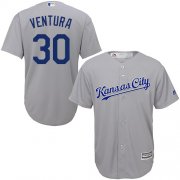 Wholesale Cheap Royals #30 Yordano Ventura Grey Cool Base Stitched Youth MLB Jersey
