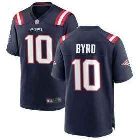 Wholesale Cheap Men\'s New England Patriots #10 Damiere Byrd Navy Blue 2020 NEW Vapor Untouchable Stitched NFL Nike Limited Jersey