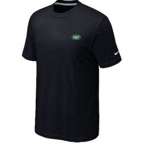 Wholesale Cheap Nike New York Jets Chest Embroidered Logo T-Shirt Black