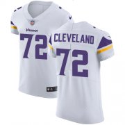 Wholesale Cheap Nike Vikings #72 Ezra Cleveland White Men's Stitched NFL New Elite Jersey