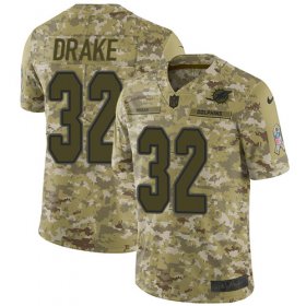 Wholesale Cheap Nike Dolphins #32 Kenyan Drake Camo Men\'s Stitched NFL Limited 2018 Salute To Service Jersey