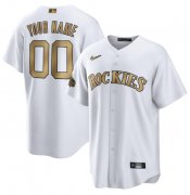 Wholesale Cheap Men's Colorado Rockies Active Player Custom White 2022 All-Star Cool Base Stitched Baseball Jersey