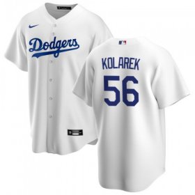 Wholesale Cheap Men\'s Los Angeles Dodgers #56 Adam Kolarek White Home Jersey