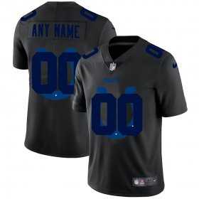 Wholesale Cheap Indianapolis Colts Custom Men\'s Nike Team Logo Dual Overlap Limited NFL Jersey Black