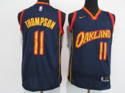 Wholesale Cheap Men's Golden State Warriors #11 Klay Thompson Black NEW 2021 Nike City Edition Stitched Jersey