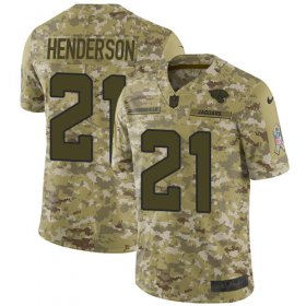 Wholesale Cheap Nike Jaguars #21 C.J. Henderson Camo Men\'s Stitched NFL Limited 2018 Salute To Service Jersey