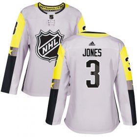 Wholesale Cheap Adidas Blue Jackets #3 Seth Jones Gray 2018 All-Star Metro Division Authentic Women\'s Stitched NHL Jersey