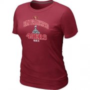 Wholesale Cheap Women's San Francisco 49ers Super Bowl XLVII Heart & Soul T-Shirt Red