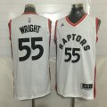 Wholesale Cheap Men's Toronto Raptors #55 Delon Wright White New NBA Rev 30 Swingman Jersey