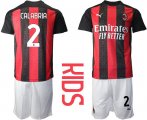 Wholesale Cheap Youth 2020-2021 club AC milan home 2 red Soccer Jerseys
