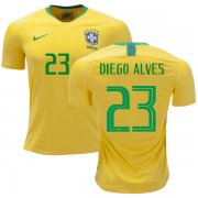 Wholesale Cheap Brazil #23 Diego Alves Home Soccer Country Jersey