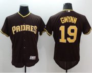 Wholesale Cheap Padres #19 Tony Gwynn Brown Flexbase Authentic Collection Stitched MLB Jersey