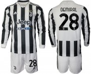 Wholesale Cheap Men 2021-2022 Club Juventus home white Long Sleeve 28 Adidas Soccer Jersey