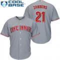 Wholesale Cheap Reds #21 Reggie Sanders Grey Cool Base Stitched Youth MLB Jersey