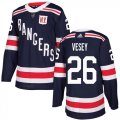 Wholesale Cheap Adidas Rangers #26 Jimmy Vesey Navy Blue Authentic 2018 Winter Classic Stitched NHL Jersey