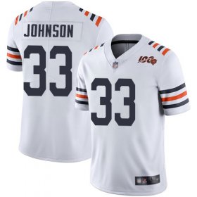 Wholesale Cheap Nike Bears #33 Jaylon Johnson White Alternate Men\'s Stitched NFL Vapor Untouchable Limited 100th Season Jersey