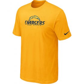 Wholesale Cheap Nike Los Angeles Chargers Authentic Logo NFL T-Shirt Yellow