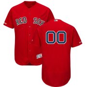 Wholesale Cheap Boston Red Sox Majestic Alternate Flex Base Authentic Collection Custom Jersey Scarlet