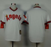 Wholesale Cheap Angels of Anaheim Blank White 1980 Turn Back The Clock Stitched MLB Jersey