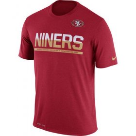 Wholesale Cheap Men\'s San Francisco 49ers Nike Practice Legend Performance T-Shirt Red