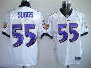 Wholesale Cheap Ravens #55 Terrell Suggs White Stitched NFL Jersey
