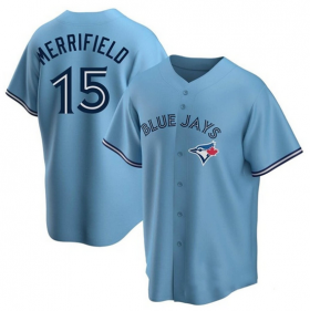 Cheap Men\'s Toronto Blue Jays #15 Whit Merrifield Light Blue Stitched MLB Cool Base Nike Jersey
