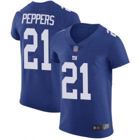 Wholesale Cheap Nike Giants #21 Jabrill Peppers Royal Blue Team Color Men\'s Stitched NFL Vapor Untouchable Elite Jersey