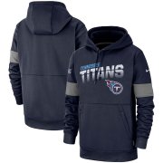 Wholesale Cheap Tennessee Titans Nike Sideline Team Logo Performance Pullover Hoodie Navy