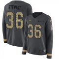 Wholesale Cheap Nike Buccaneers #36 M.J. Stewart Anthracite Salute to Service Women's Stitched NFL Limited Therma Long Sleeve Jersey