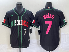 Wholesale Cheap Men\'s Mexico Baseball #7 Julio Urias Number 2023 Black World Baseball Classic Stitched Jersey