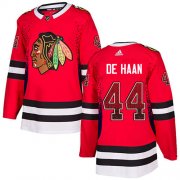 Wholesale Cheap Adidas Blackhawks #44 Calvin De Haan Red Home Authentic Drift Fashion Stitched NHL Jersey