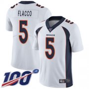 Wholesale Cheap Nike Broncos #5 Joe Flacco White Men's Stitched NFL 100th Season Vapor Limited Jersey