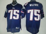 Wholesale Cheap Patriots #75 Vince Wilfork Dark Blue Stitched NFL Jersey
