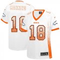 Wholesale Cheap Nike Broncos #18 Peyton Manning White Women's Stitched NFL Elite Drift Fashion Jersey