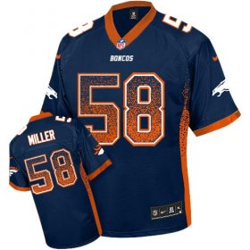 Wholesale Cheap Nike Broncos #58 Von Miller Navy Blue Alternate Men\'s Stitched NFL Elite Drift Fashion Jersey