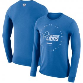 Wholesale Cheap Detroit Lions Nike Property Of Sideline Performance Long Sleeve T-Shirt Blue