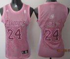 Wholesale Cheap Los Angeles Lakers #24 Kobe Bryant Pink Womens Jersey