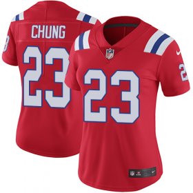 Wholesale Cheap Nike Patriots #23 Patrick Chung Red Alternate Women\'s Stitched NFL Vapor Untouchable Limited Jersey