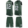 Wholesale Cheap Nike Jets #12 Joe Namath Green Team Color Men's Stitched NFL Limited Tank Top Suit Jersey