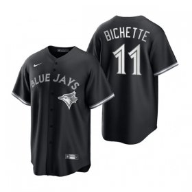 Cheap Men\'s Toronto Blue Jays #11 Bo Bichette Black Stitched MLB Cool Base Nike Jersey